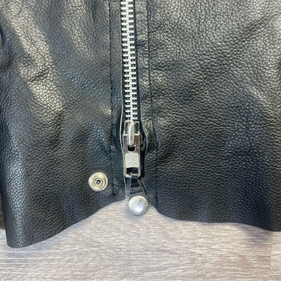 UNIK Leather Motorcycle Chaps L/XL Genuine Black Cowhide Western Concho - Picture 9 of 16